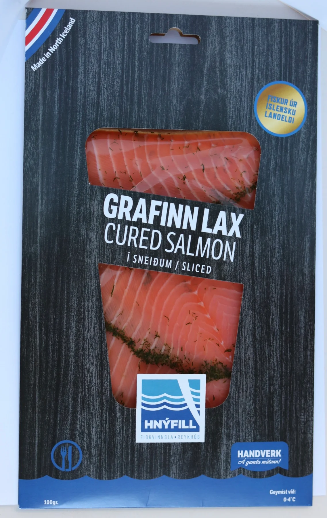 Grafinn lax í sneiðum